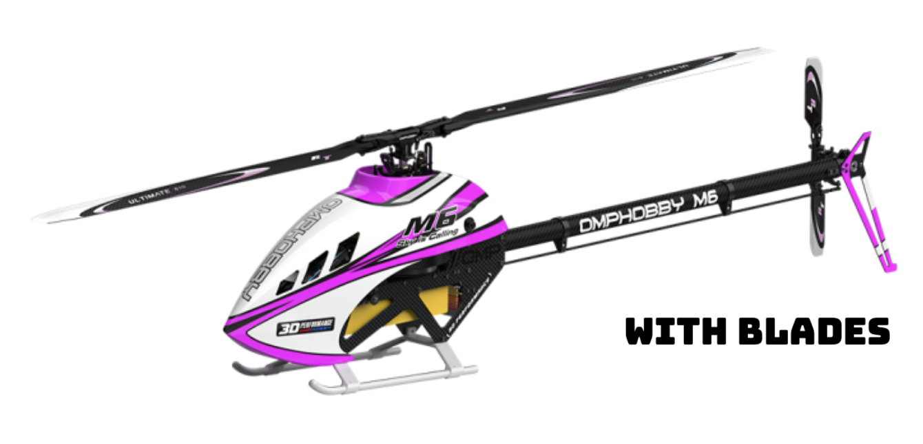OMPHOBBY M6 RC Helicopter With RotorTech Blades - Pink