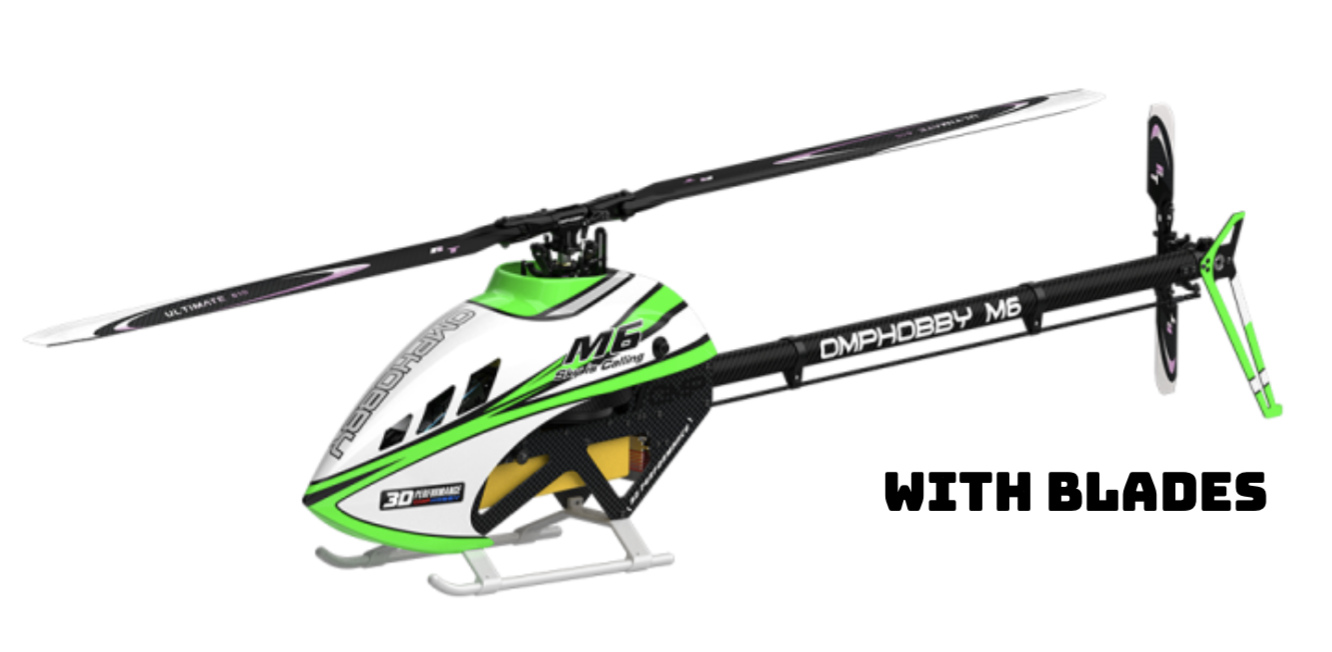 OMPHOBBY M6 RC Helicopter With RotorTech Blades - Green