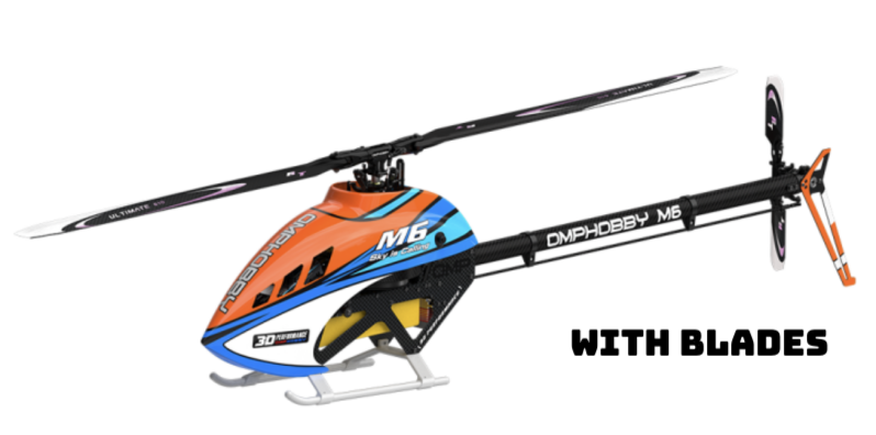 OMPHOBBY M6 RC Helicopter With RotorTech Blades - Orange