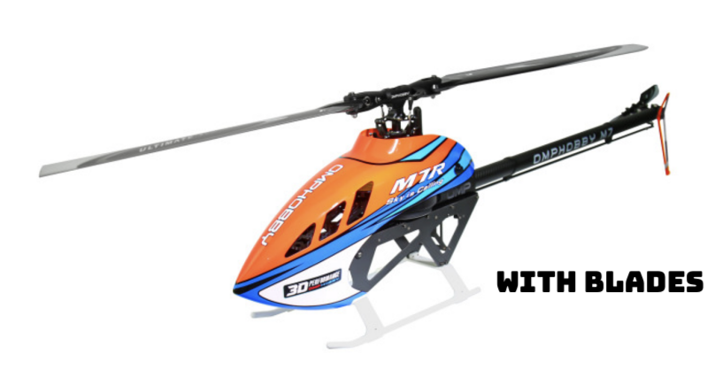 OMPHOBBY M7R RC Helicopter With RotorTech Blades - Orange