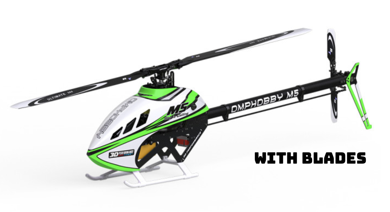 OMPHOBBY M5 RC Helicopter With RotorTech Blades - Green