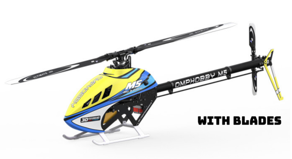 OMPHOBBY M5 RC Helicopter With RotorTech Blades - Yellow