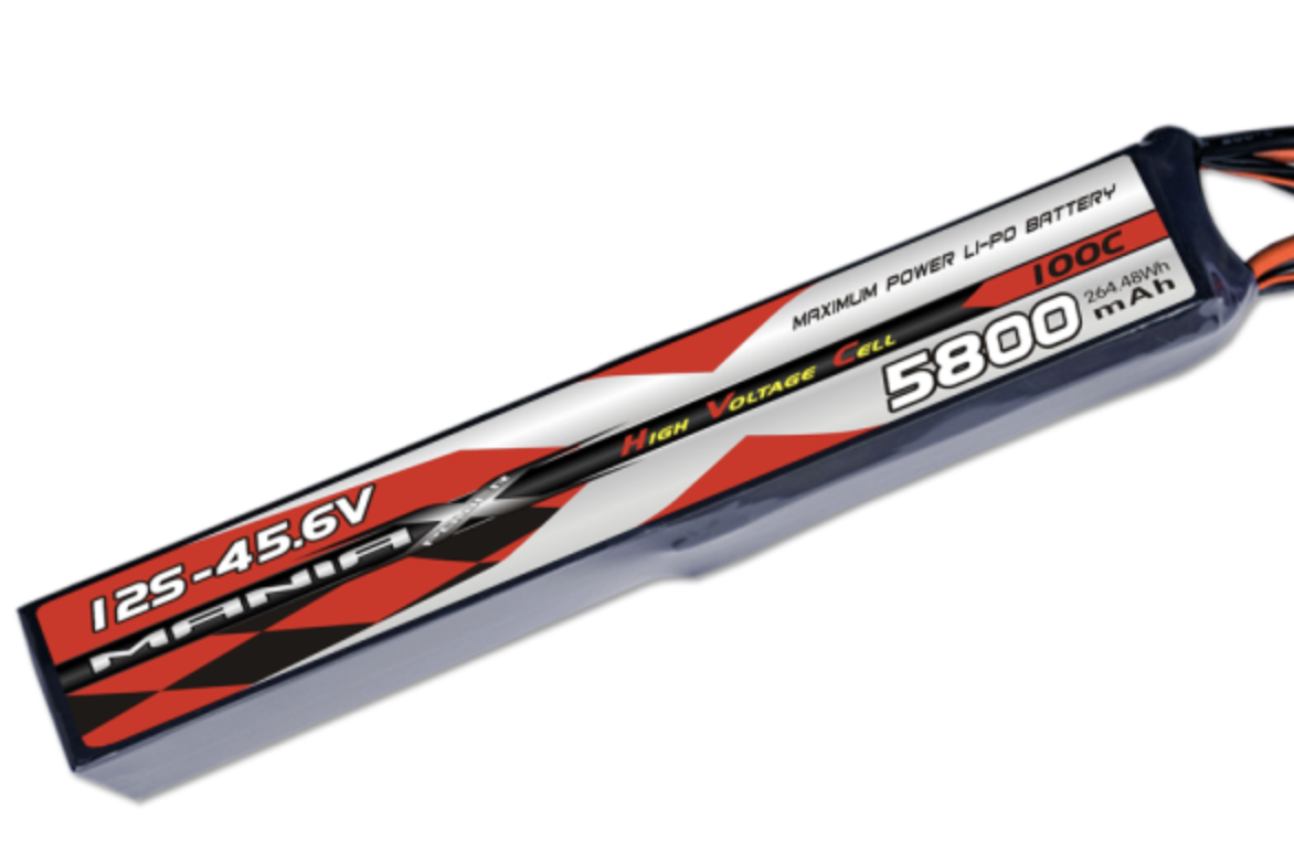 ManiaX HV LiPo 12S 5800mAh 45.6V High Voltage 100C