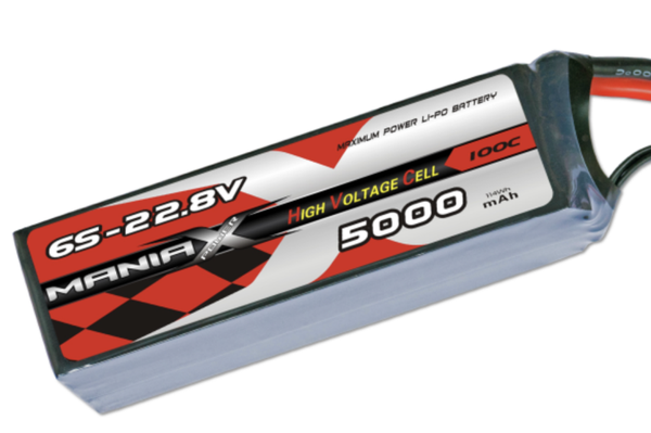 ManiaX HV LiPo 6S 5000mAh 22.8V High Voltage 100C