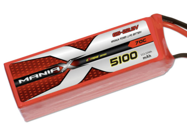 ManiaX LiPo 6S 5100mAh 22.2V eXtreme 70C