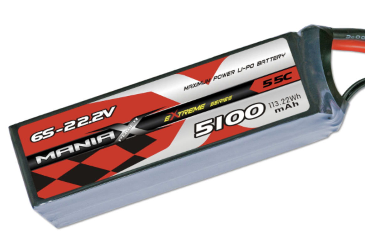 ManiaX LiPo 6S 5100mAh 22.2V eXtreme 55C