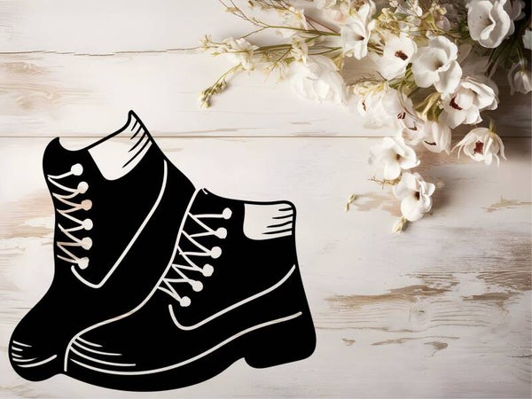 Vinylsticker Wandelschoenen