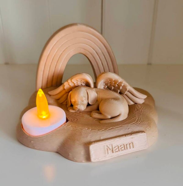 🐾 Herdenkingsbeeldje Beagle – Gepersonaliseerd met Naam