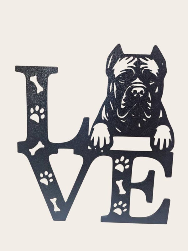 Cane Corso LOVE Muurhanger – Stoer, stijlvol & vol karakter