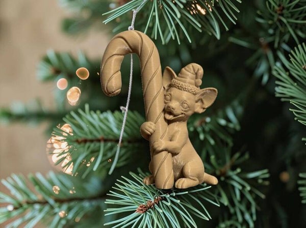 Chihuahua Candy Cane Kersthanger - Diverse Kleuren