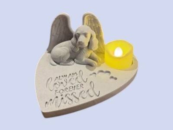🐾Herdenkingsbeeldje Cocker Spaniel – Always Loved, Forever Missed