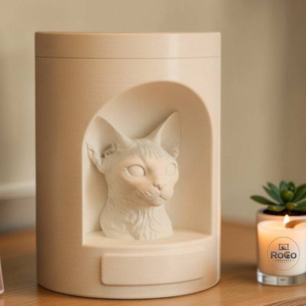 Devon Rex Urn – Handgemaakte kattenurn