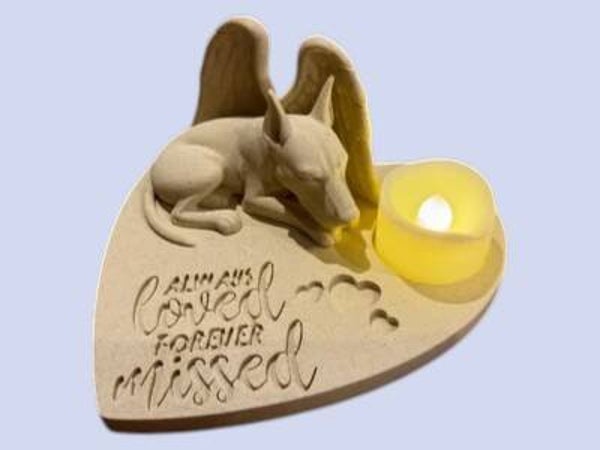 🐾Herdenkingsbeeldje Doberman – Always Loved, Forever Missed