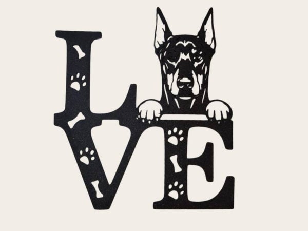 Dobermann Muurhanger – Elegant, krachtig & tijdloos