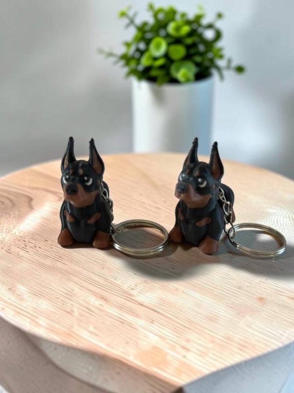 Dobermann Sleutelhanger / Tashanger