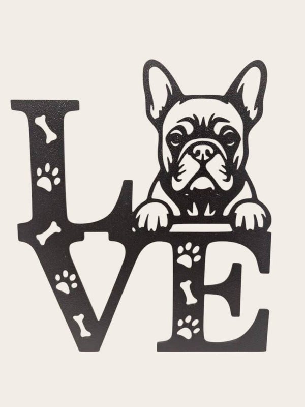 Franse Bull Love muurdecoratie