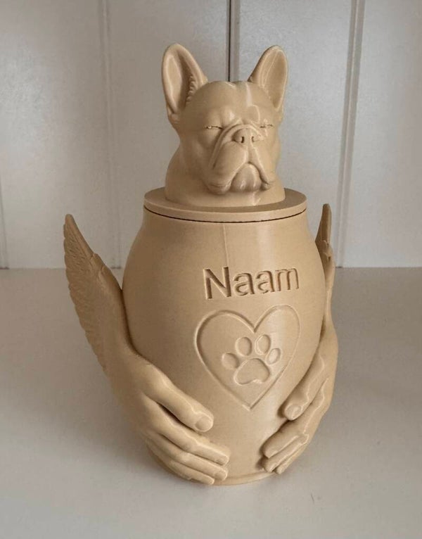 🐾  Urn Franse Bulldog  Warm & Respectvol- geperspmaliseerd met naam