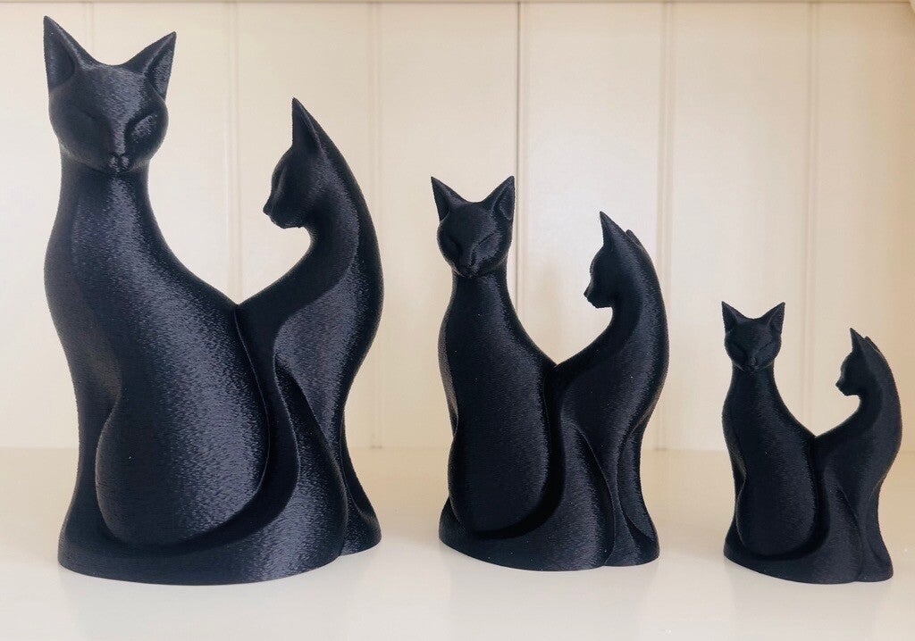 🐾 3D Katten Duo – Twee Zielen, Eén Hart