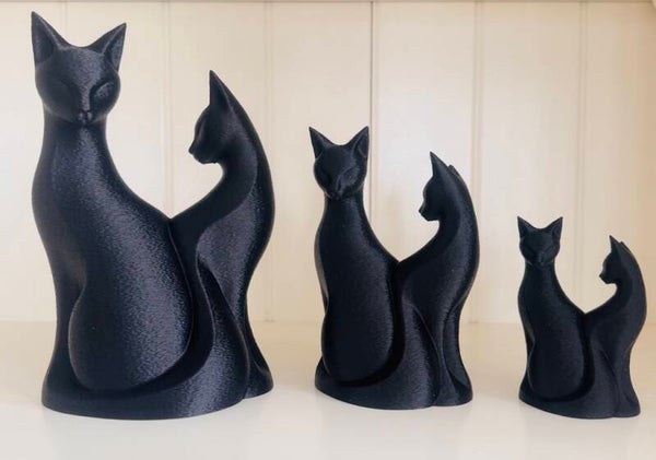 🐾 3D Katten Duo – Twee Zielen, Eén Hart