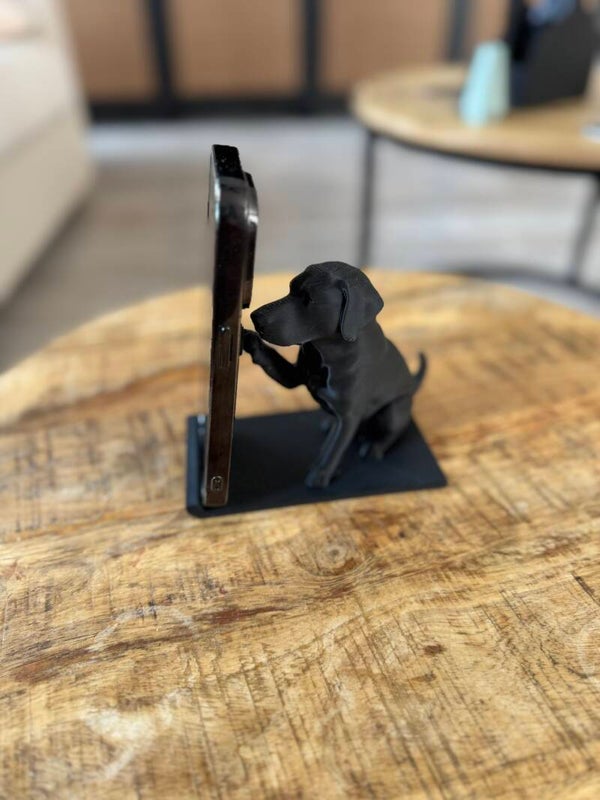 3D‑Geprinte Telefoonhouder – Labrador