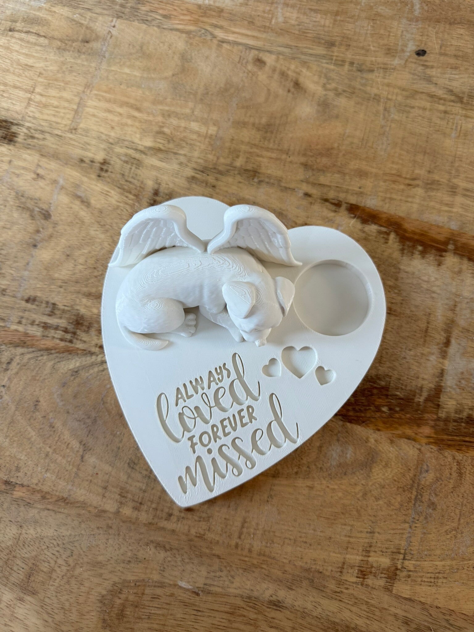 3D 🐾 Herdenkingsbeeldje Hond – Always Loved, Forever Missed