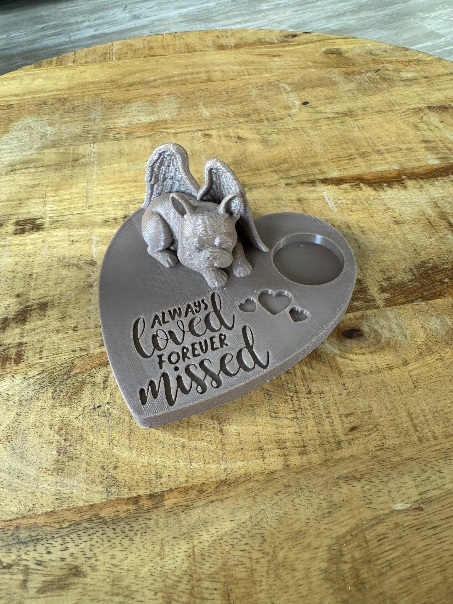 🐾3D Herdenkingsbeeldje Franse Bulldog – Always Loved, Forever Missed