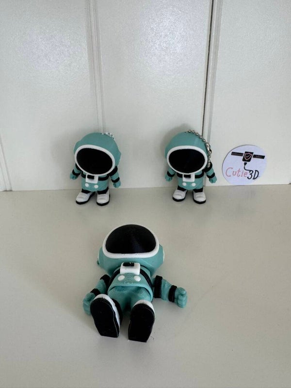 Beweegbare 3D‑Astronaut sleutelhanger