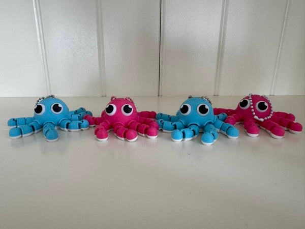 Flexi Octopus Sleutelhanger / Tashanger