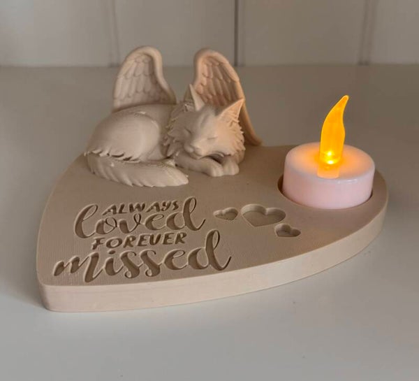 🐾 3D Herdenkingsbeeldje Maine Coon – Always Loved, Forever Missed