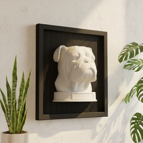 Engelse Bull Muurhanger – Stoere & Stijlvolle Honden Wanddecoratie