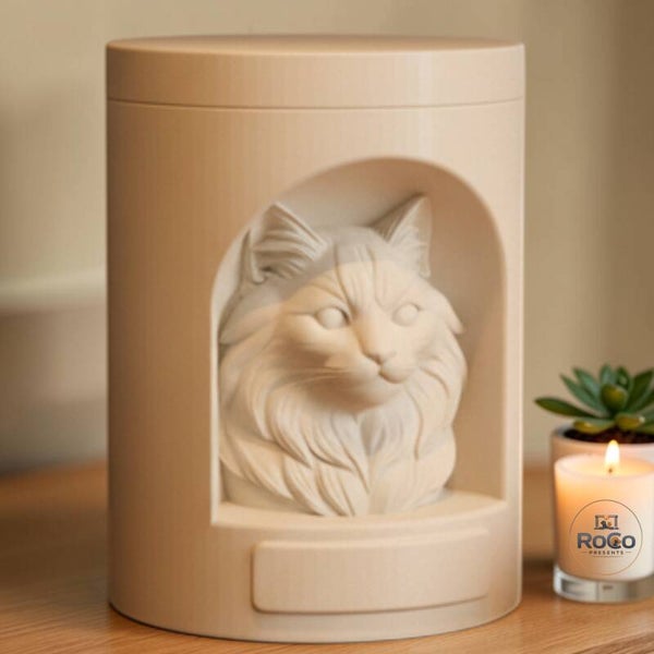 Siberische Kat Urn – Handgemaakte kattenurn