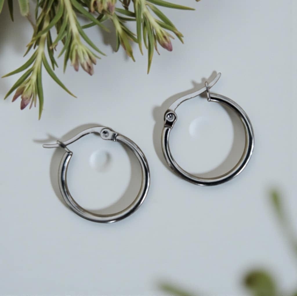 Créoles rondes lisses 2 cm