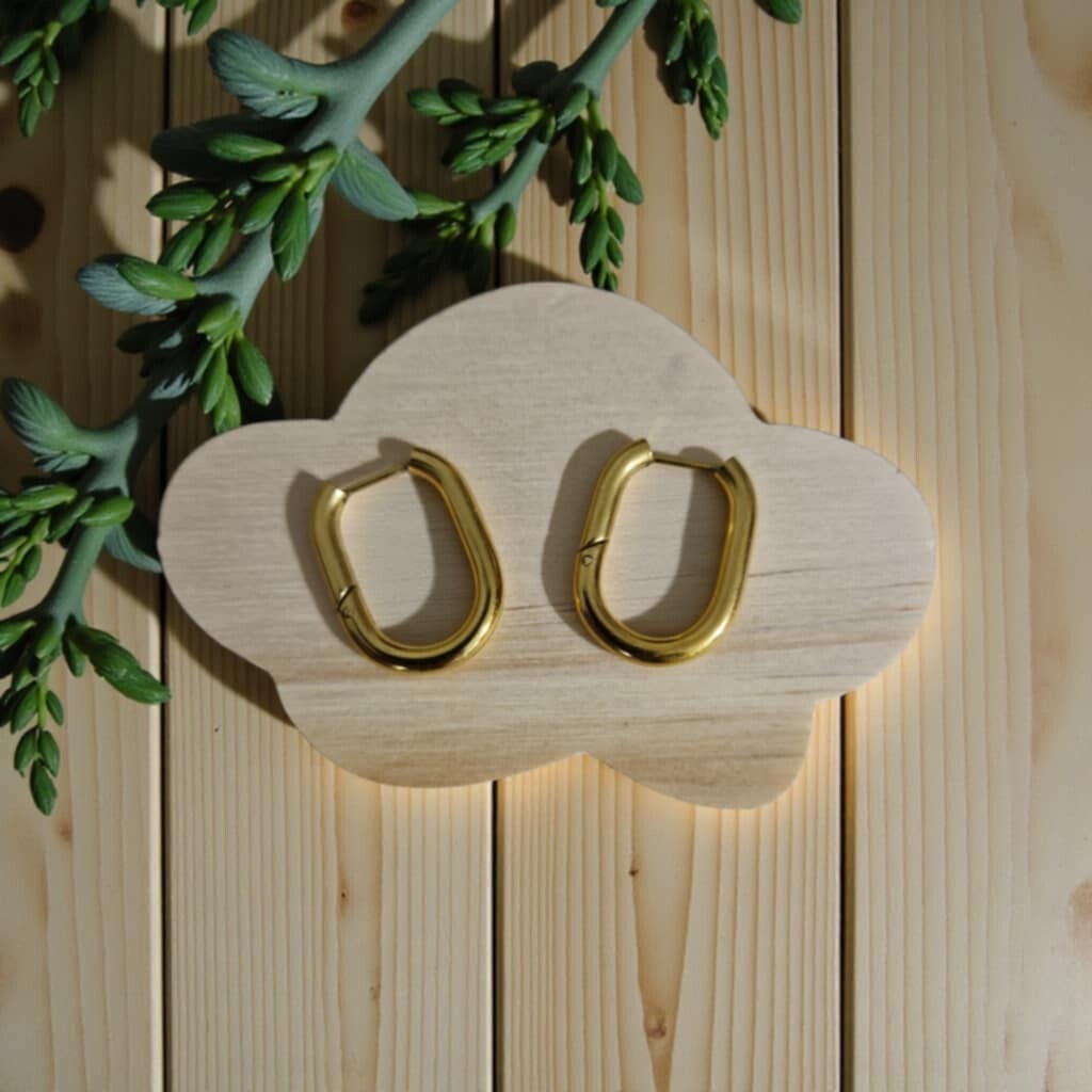 Créoles ovales or ou argent