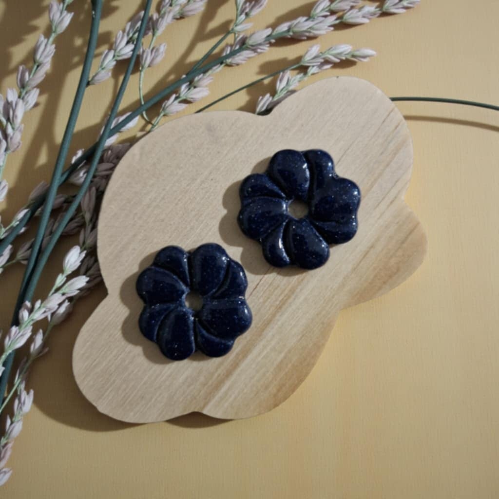 Pampilles Jacqueline bleu marine pailleté