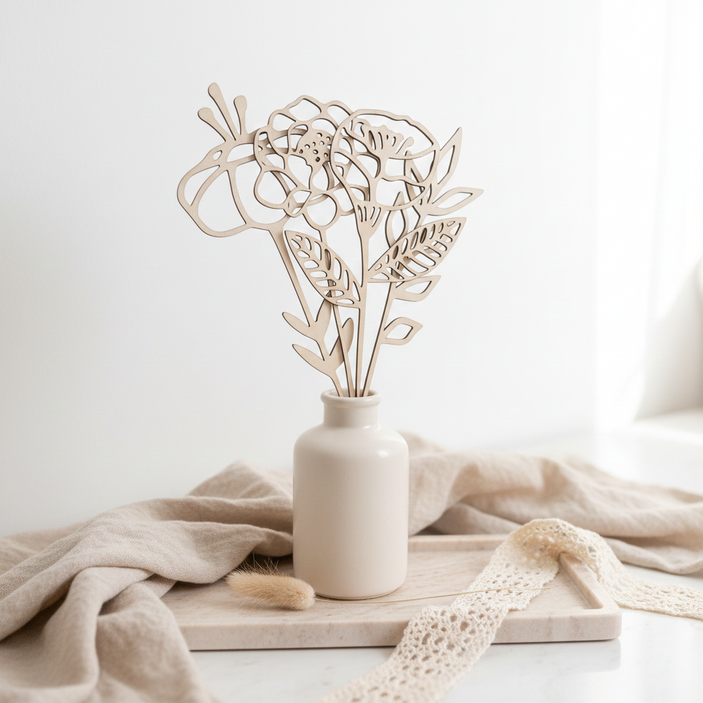 Houten bloemen om je interieur op te fleuen