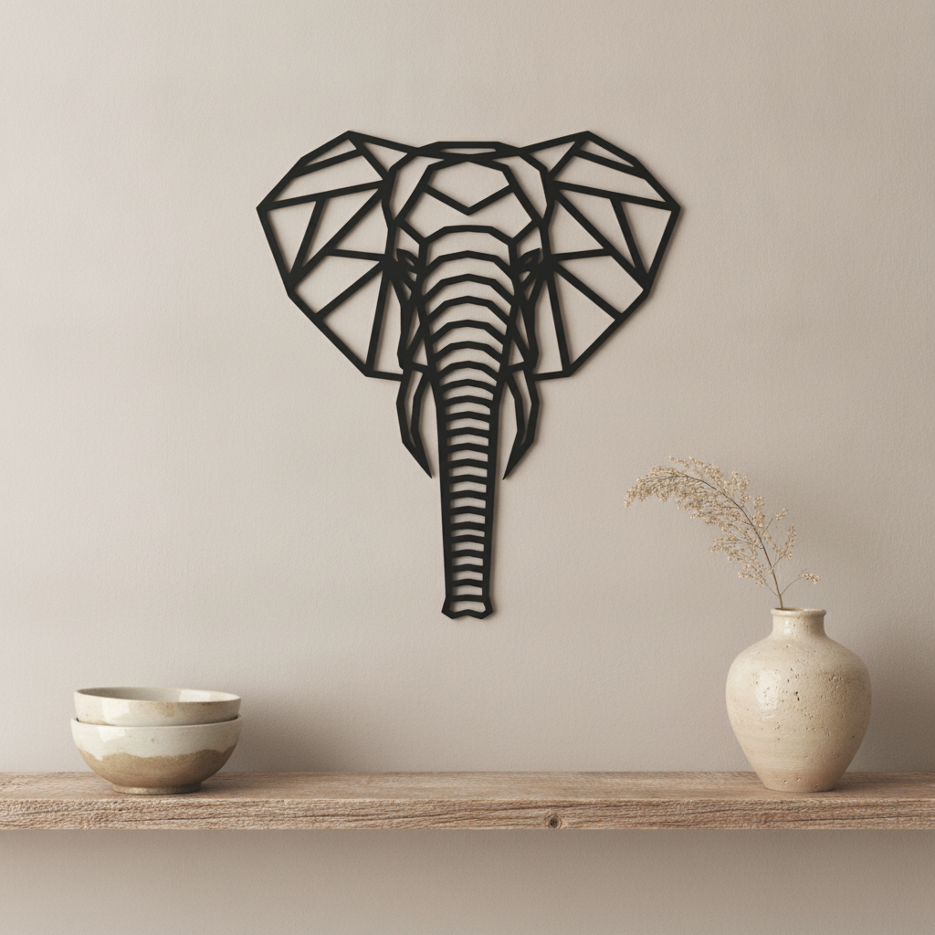 Wanddecoratie hout | Olifant #1