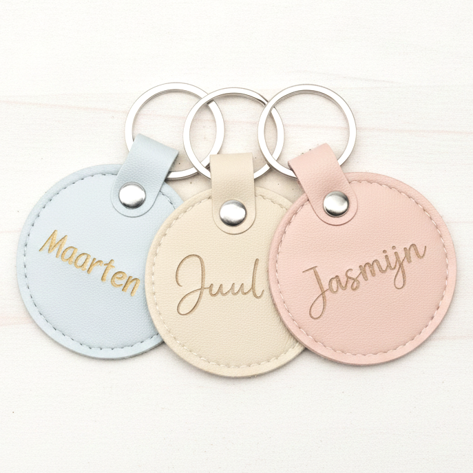 Sleutelhanger met naam | Rond model