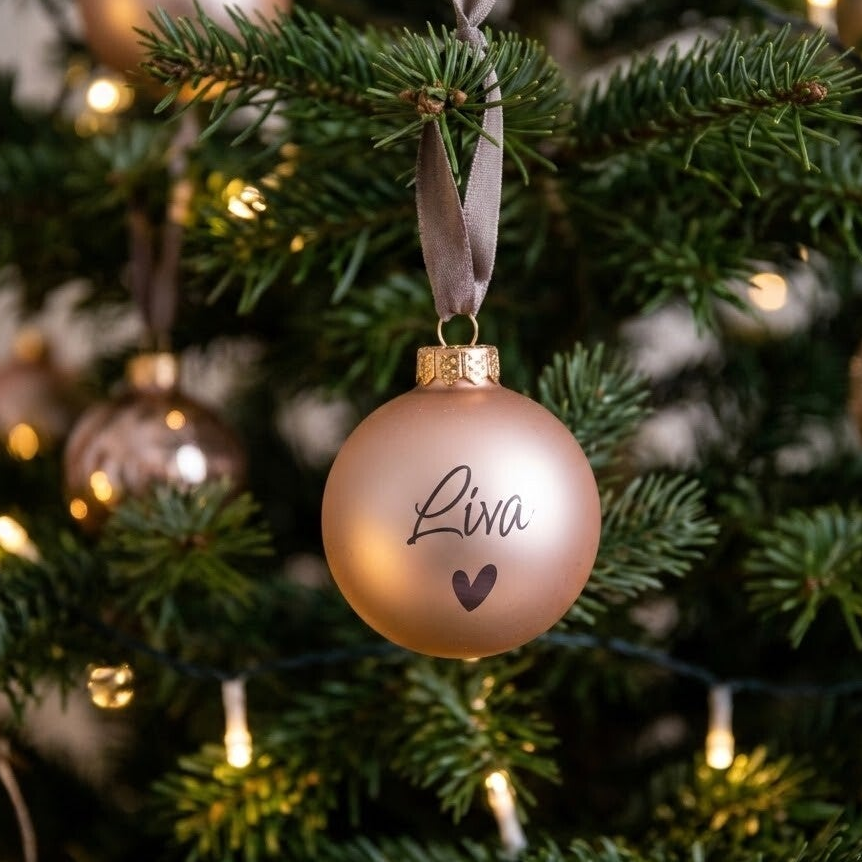 Kerstbal met naam | Glas