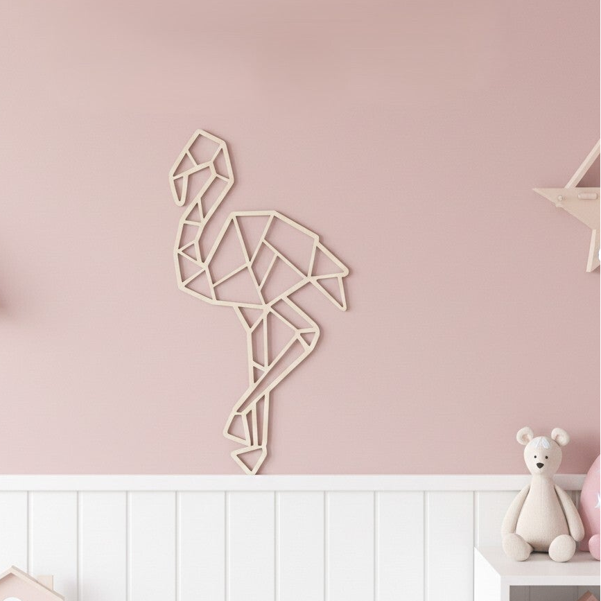 Wanddecoratie hout | Flamingo