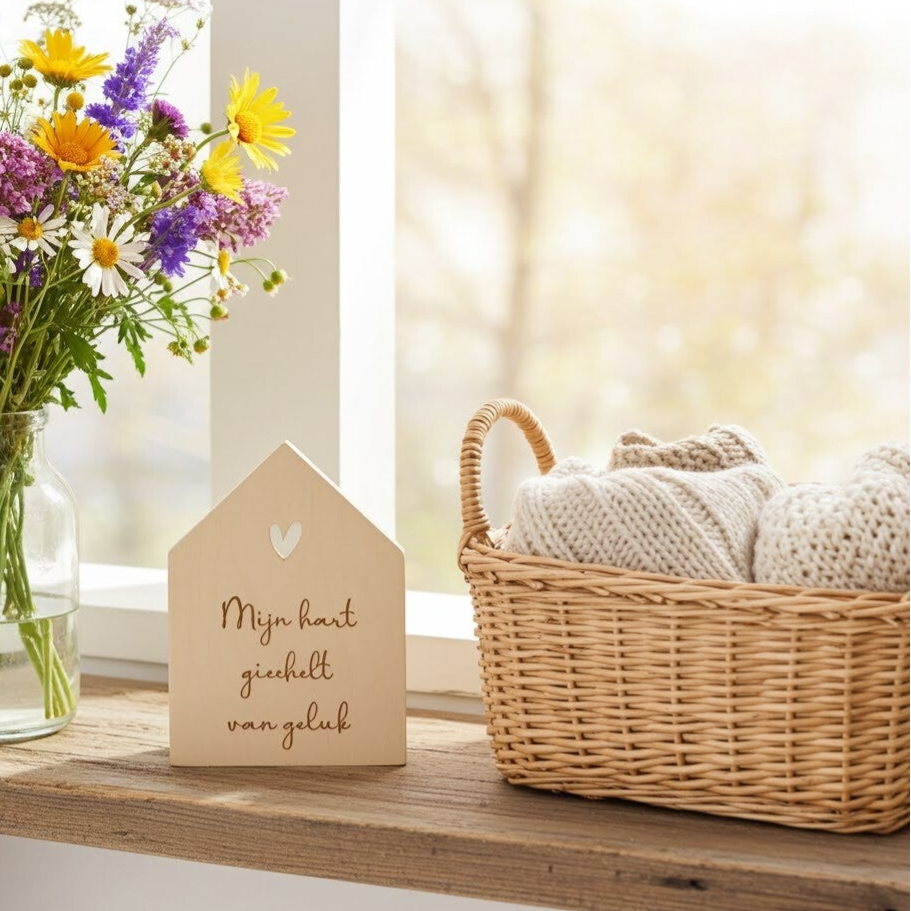 Houten huisje | Mijn hart giechelt van geluk