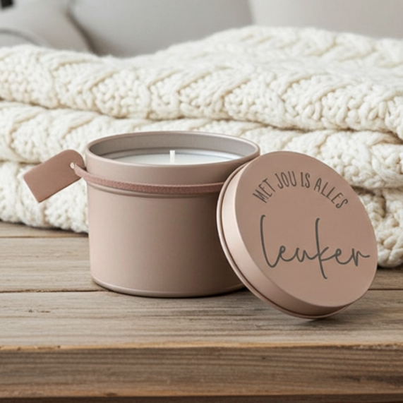 Geurkaars in blik | Met jou is alles leuker