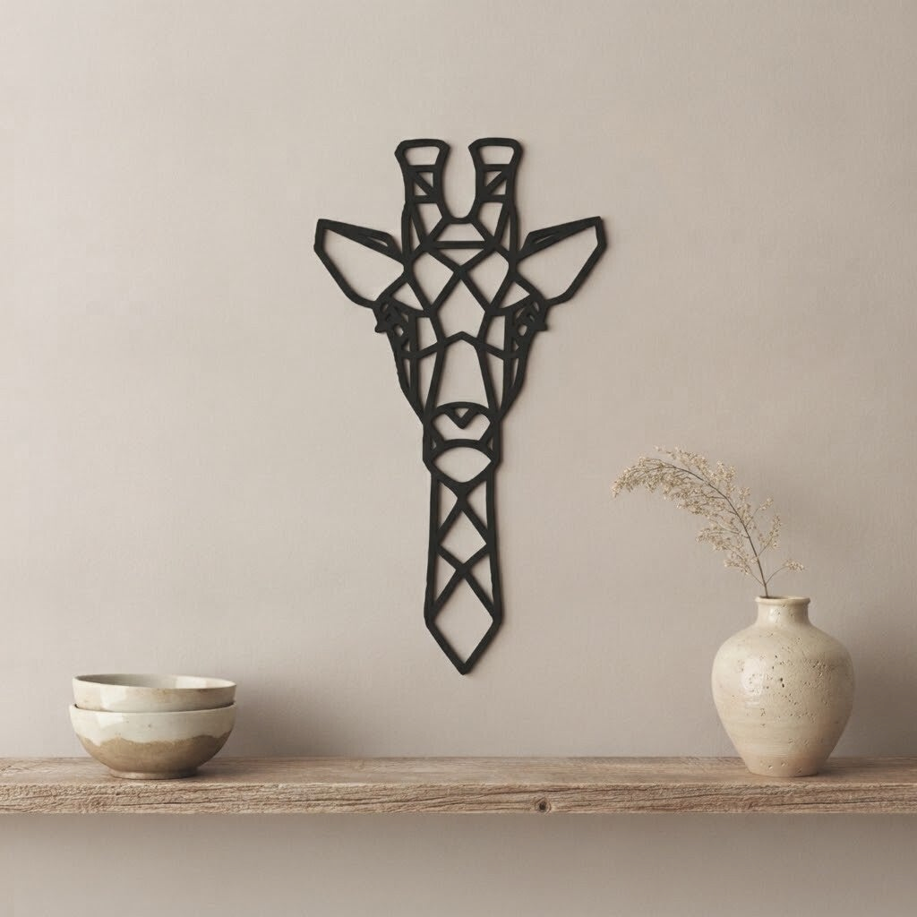 Wanddecoratie hout | Giraf