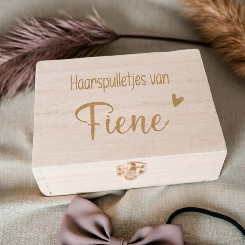 Houten kistje | Haarspulletjes