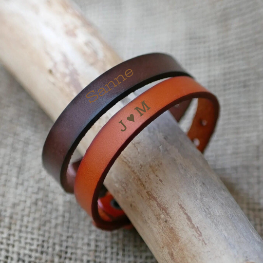Armband met naam | Leer & Gesp