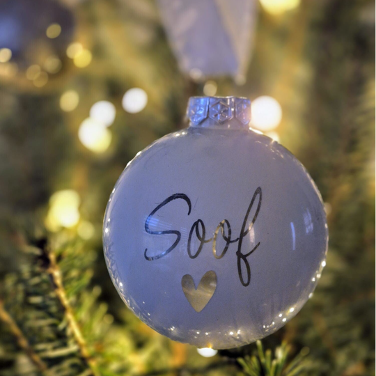 Kerstbal met naam | Glas