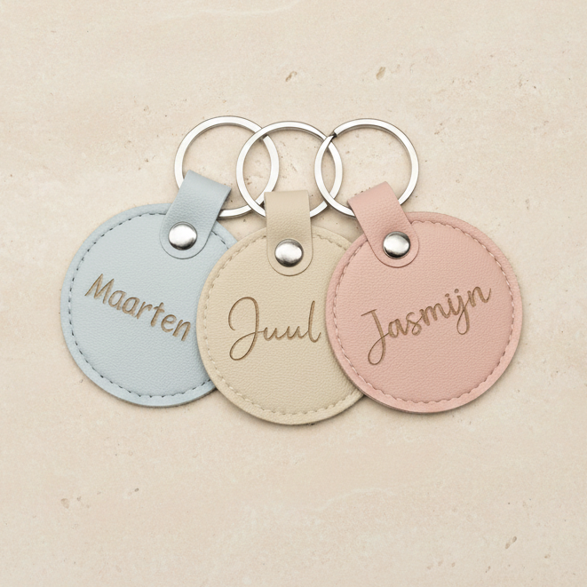Sleutelhanger met naam | Rond model