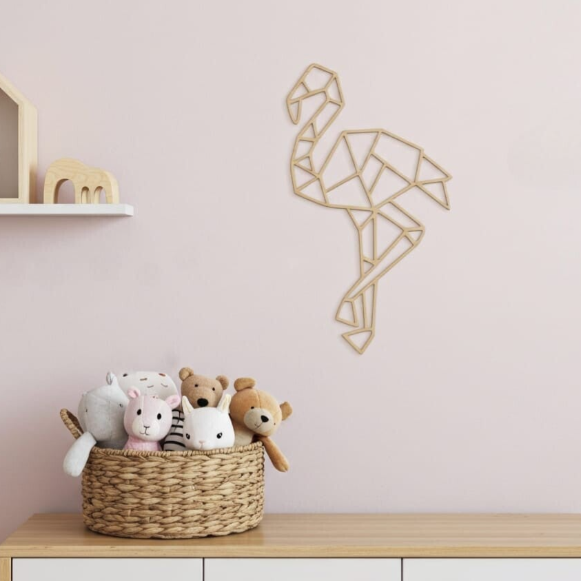 Wanddecoratie hout | Flamingo
