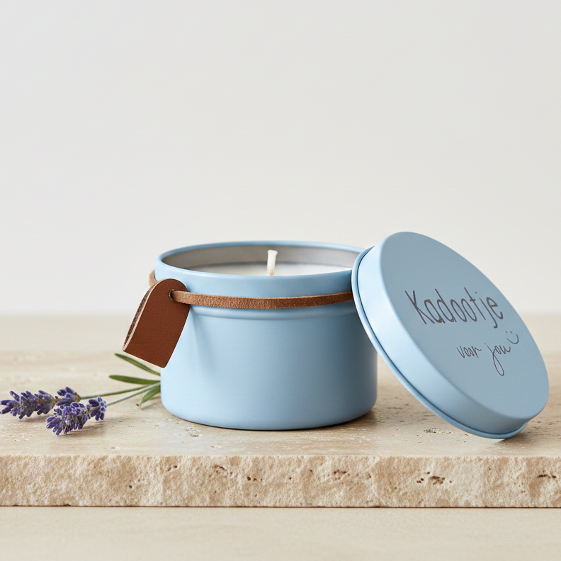 Geurkaars met tekst naar keuze