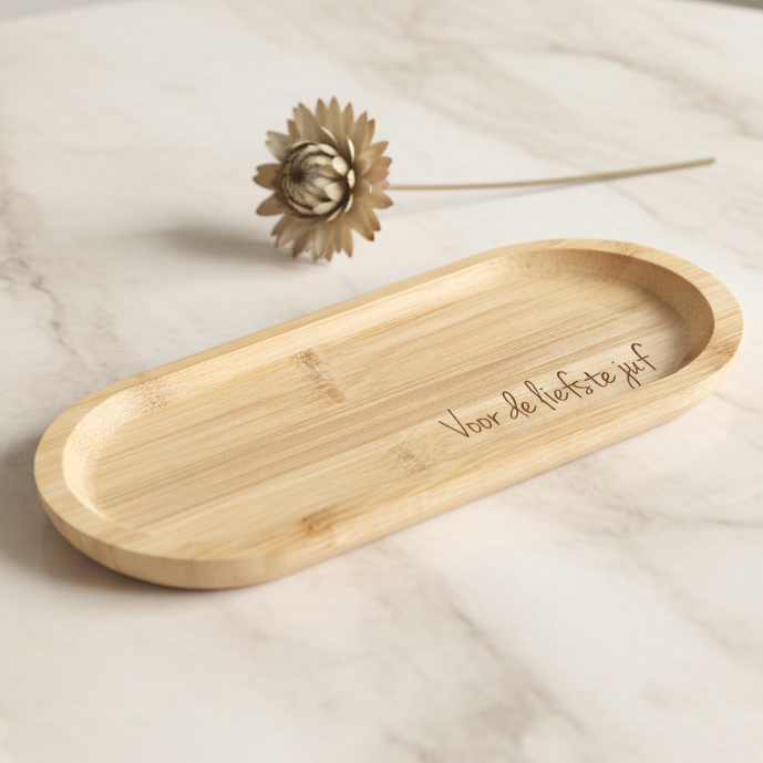 Serveerplank met eigen tekst | Juf en meester