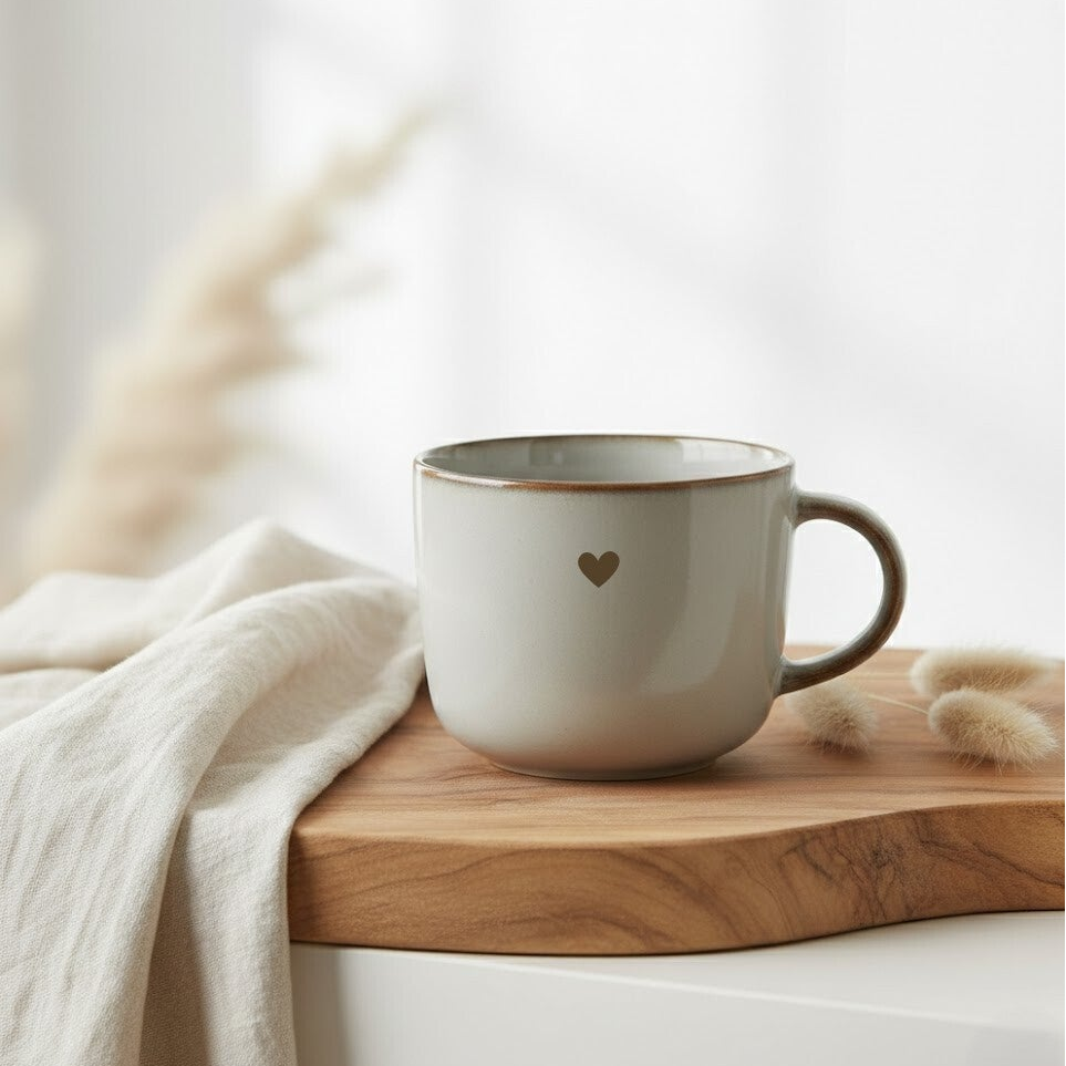 Gepersonaliseerde mok met oor | Grijs